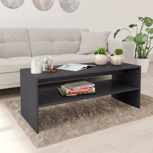 Coffee Table Gray 39.4"X15.7"X15.7" Chipboard