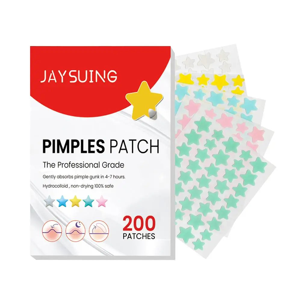 200Pcs Star Pimple Patch Acne Colorful Invisible Acne Removal Skin Care Stickers Face Spot Beauty Makeup Tool Beauty Dropshiping